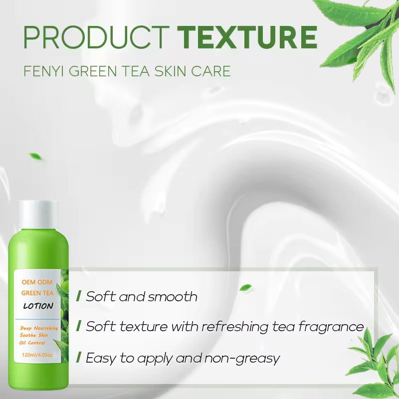 OEM ODM Skin Care Deep Moisturizing Nourishing Oil Control Soothing Natural 120ml Green Tea Lotion for Face Body