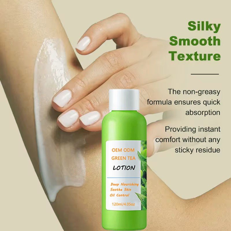 OEM ODM Skin Care Deep Moisturizing Nourishing Oil Control Soothing Natural 120ml Green Tea Lotion for Face Body