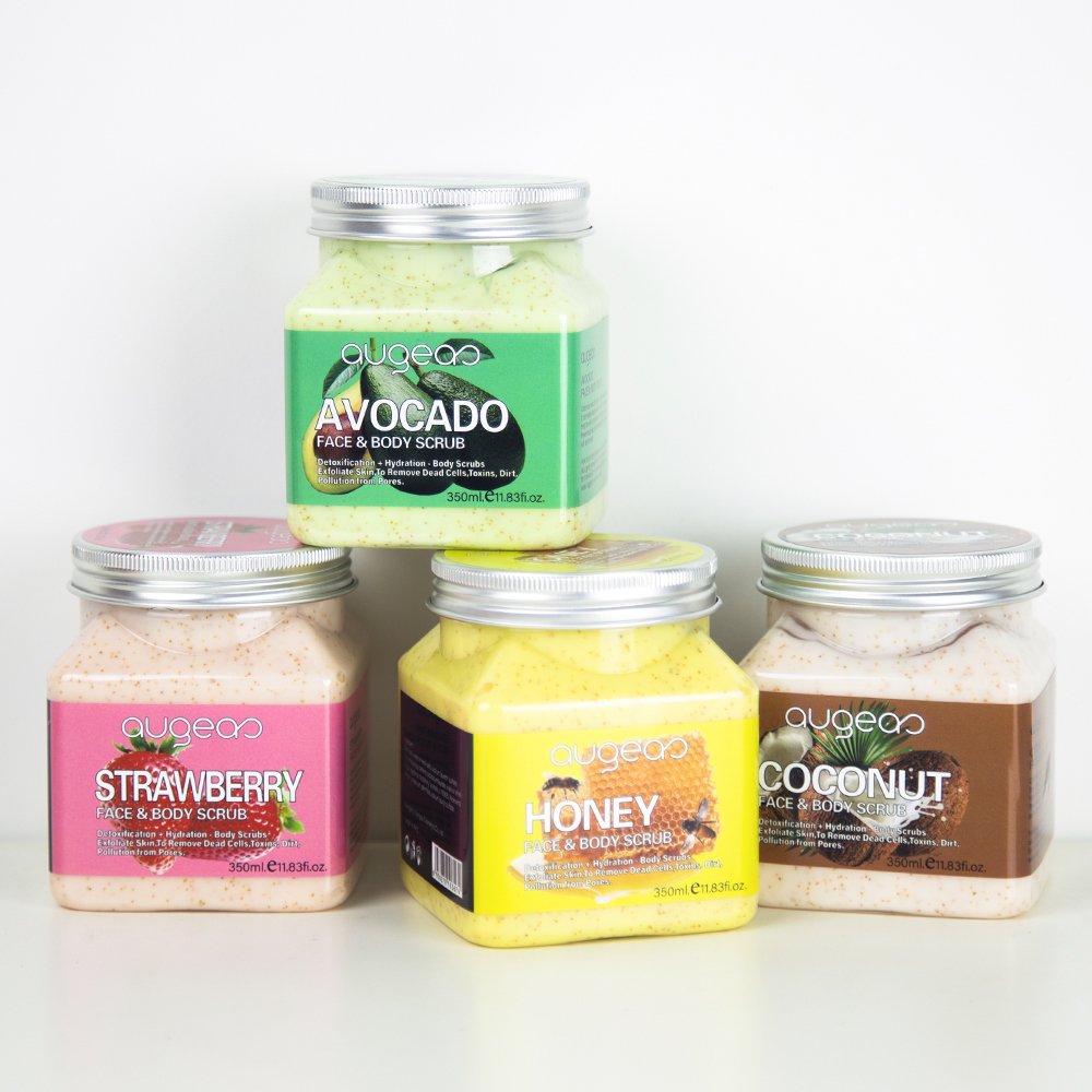 Wholesale organic sugar lightening moisturizing salt face pedicure body wash scrub exfoliating lemon sugar whitening body scrub