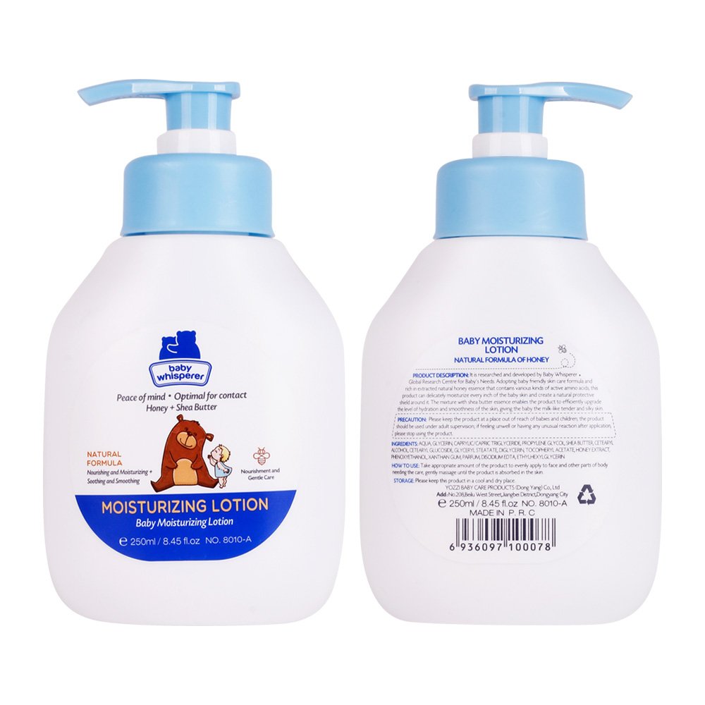 Baby Whisperer 250ml Baby Lotion Logo OEM/ODM Service Organic Skin Moistening and Lightening Baby Lotion