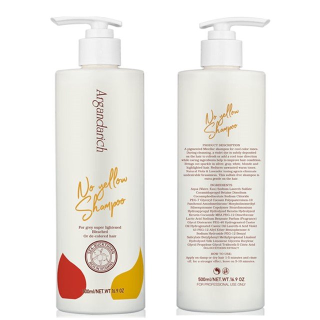 Hot Selling Silver Color-Protection Purple No Yellow Shampoo For Eliminating Brassy, Yellow Tones