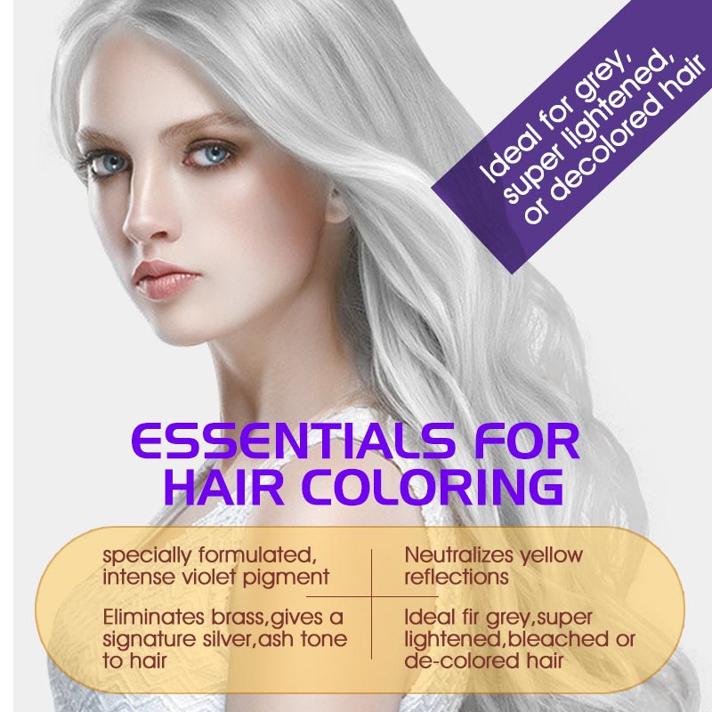 Hot Selling Silver Color-Protection Purple No Yellow Shampoo For Eliminating Brassy, Yellow Tones