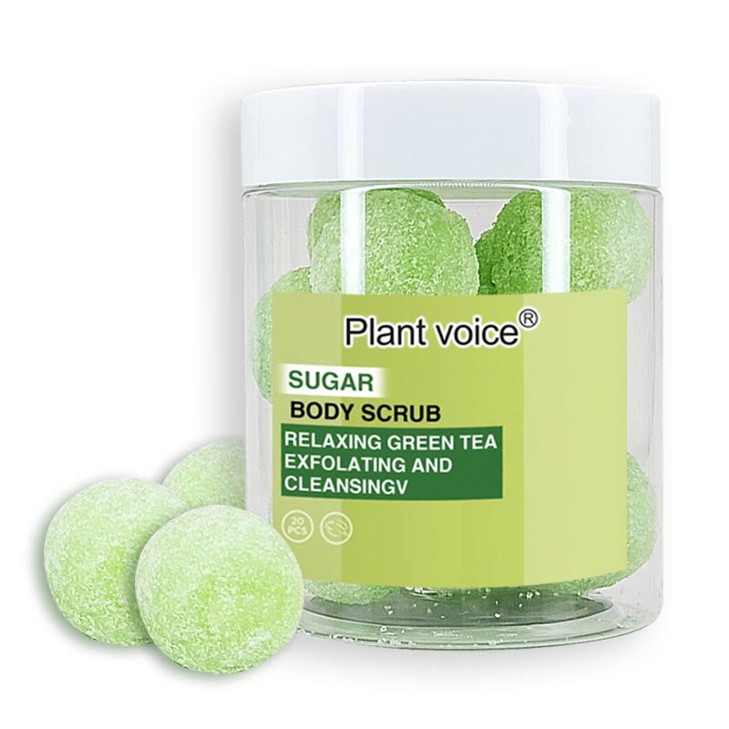 Organic Custom private label vegan candy whipped foaming body scrub cubes ball whipped body scrub