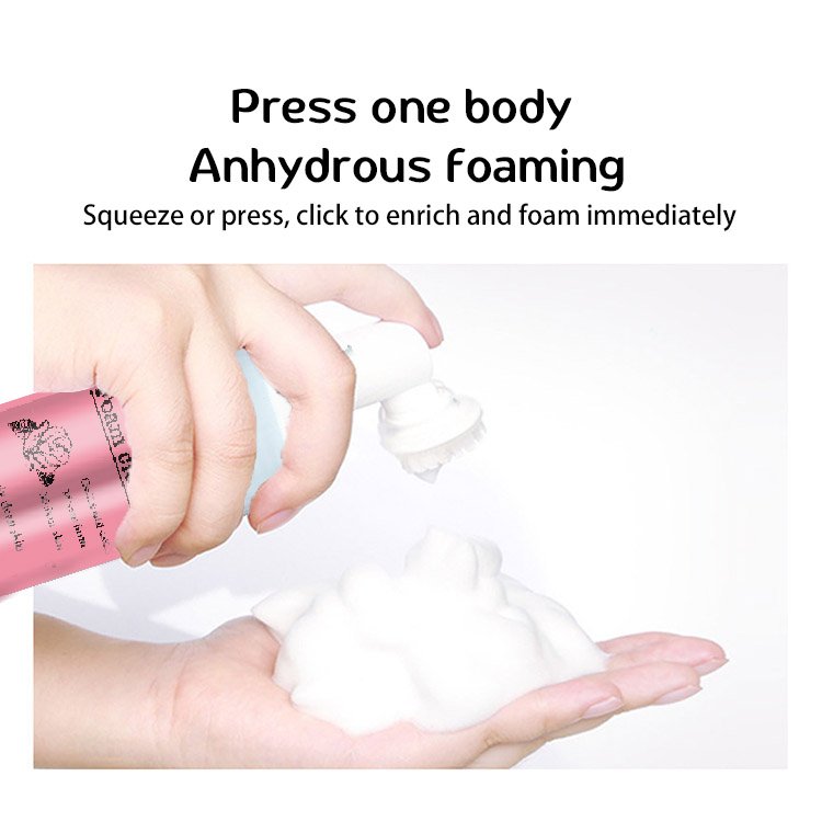 OEM/ODM Logo Cosmetics Organic Exfoliating Mousse Pore Cleanser 72 Hours Moisture Skin Care Face Wash Vitamin C Customizable