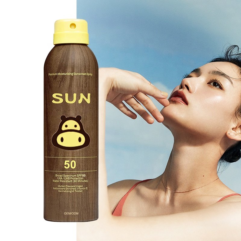 Label Body Face Sunscreen Cream Sunscreen Mousse with Color Transparent Wholesale Customised Free Samples White SPF 30 50 100