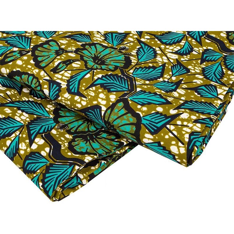 Hitarget Real African Fabrics 6 Yards Wax Fabric For Chitenge Dresses