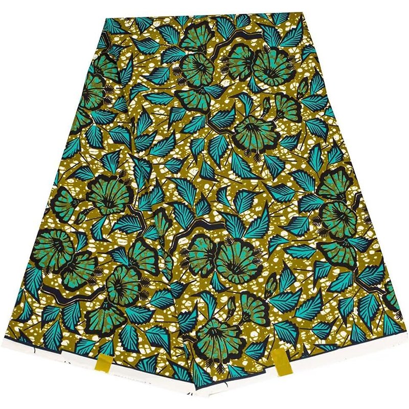Hitarget Real African Fabrics 6 Yards Wax Fabric For Chitenge Dresses
