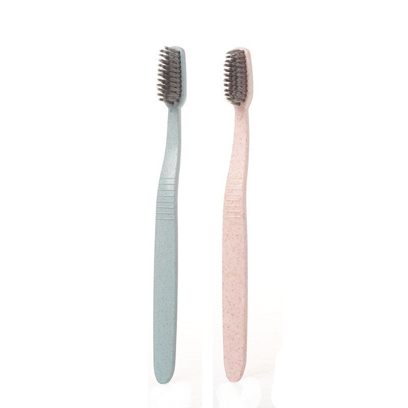 Wholesale 100 % Healthy Eco Organic Charcoal wheat straw biodegradable Toothbrush