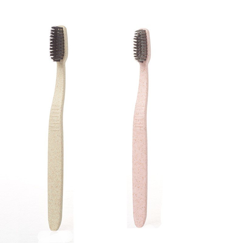 Wholesale 100 % Healthy Eco Organic Charcoal wheat straw biodegradable Toothbrush