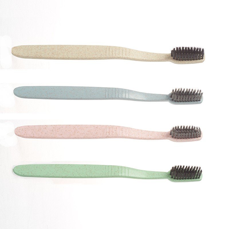 Wholesale 100 % Healthy Eco Organic Charcoal wheat straw biodegradable Toothbrush