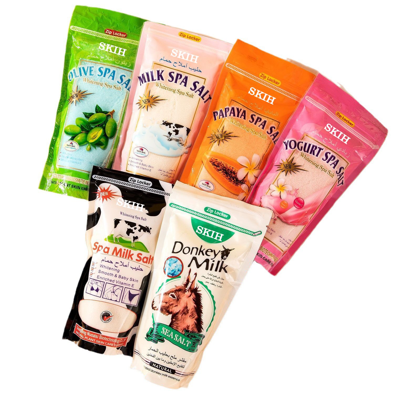 SKIH 300g Milk bath salt exfoliating deep cleansing fragrance Whitening Body Scrub bath salt