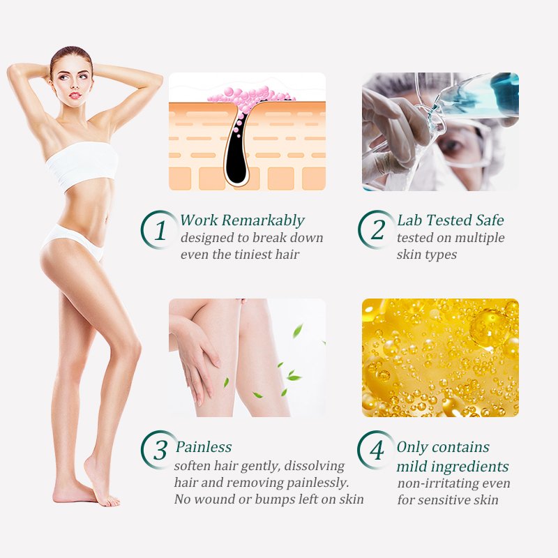 OEM Gentle Non-Irritating Moisturising Hair Removal Cream Skin Care Product that Removes Hair Cleanly and Leaves No Dark Spots