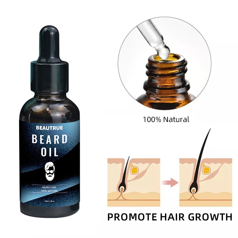 Private Label Mens beard care set kit mens grooming kit beard oil balm beard growth kit growth serum