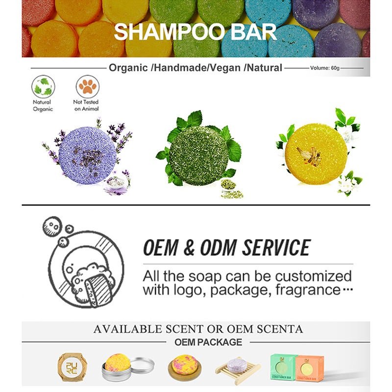 Wholesale private label vegan natural charcoal ginger shouwu hair regrowth shampoo soap bar solid hair shampoo bar soap
