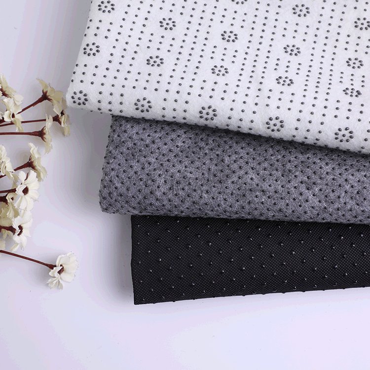 Factory Customized Tufting Carpet, Rugs Felt Backing Cloth Composite Drop Plastic Dot Anti Skip Non Woven Grey Backing Fabric/