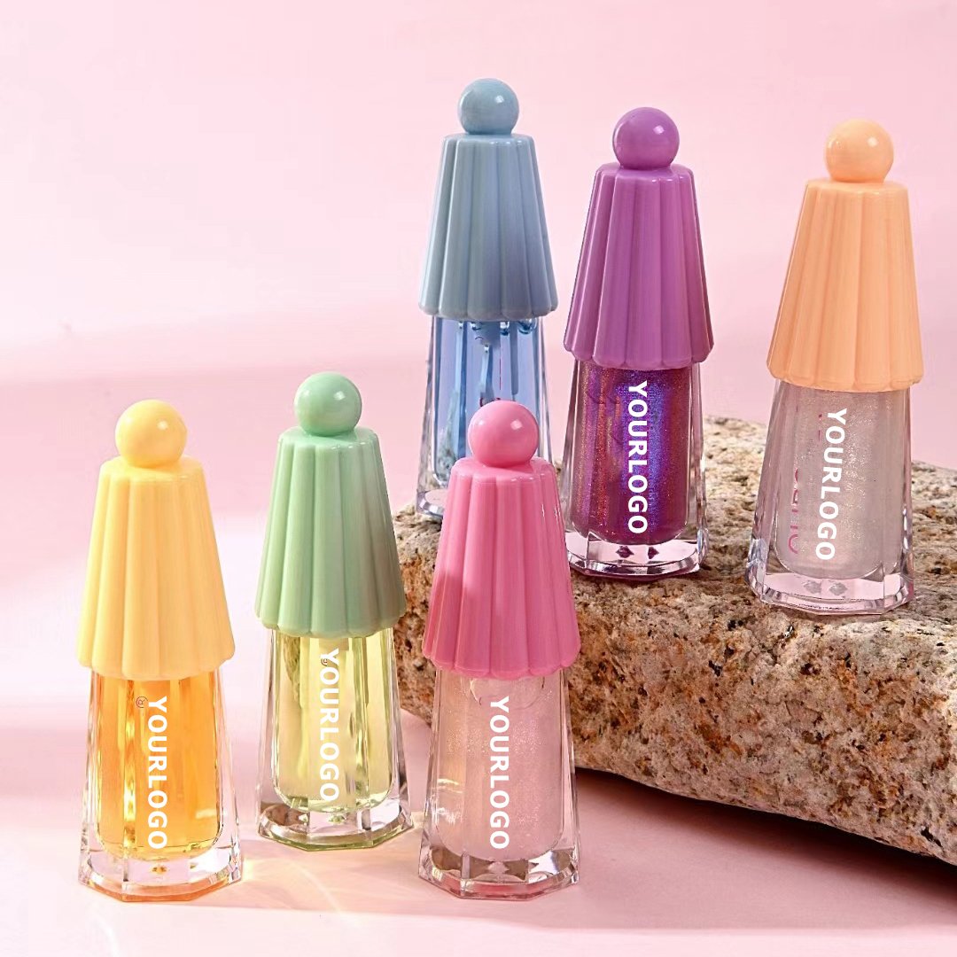 Wholesale High Shine Liquid Lipstick Private Label Colour Clear Lip Oil Correct Lip Colour Stacking Lip Oil