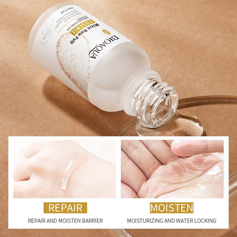BIOAQUA natural moisturizing anti aging skin care face essence hyaluronic acid facial white rice serum
