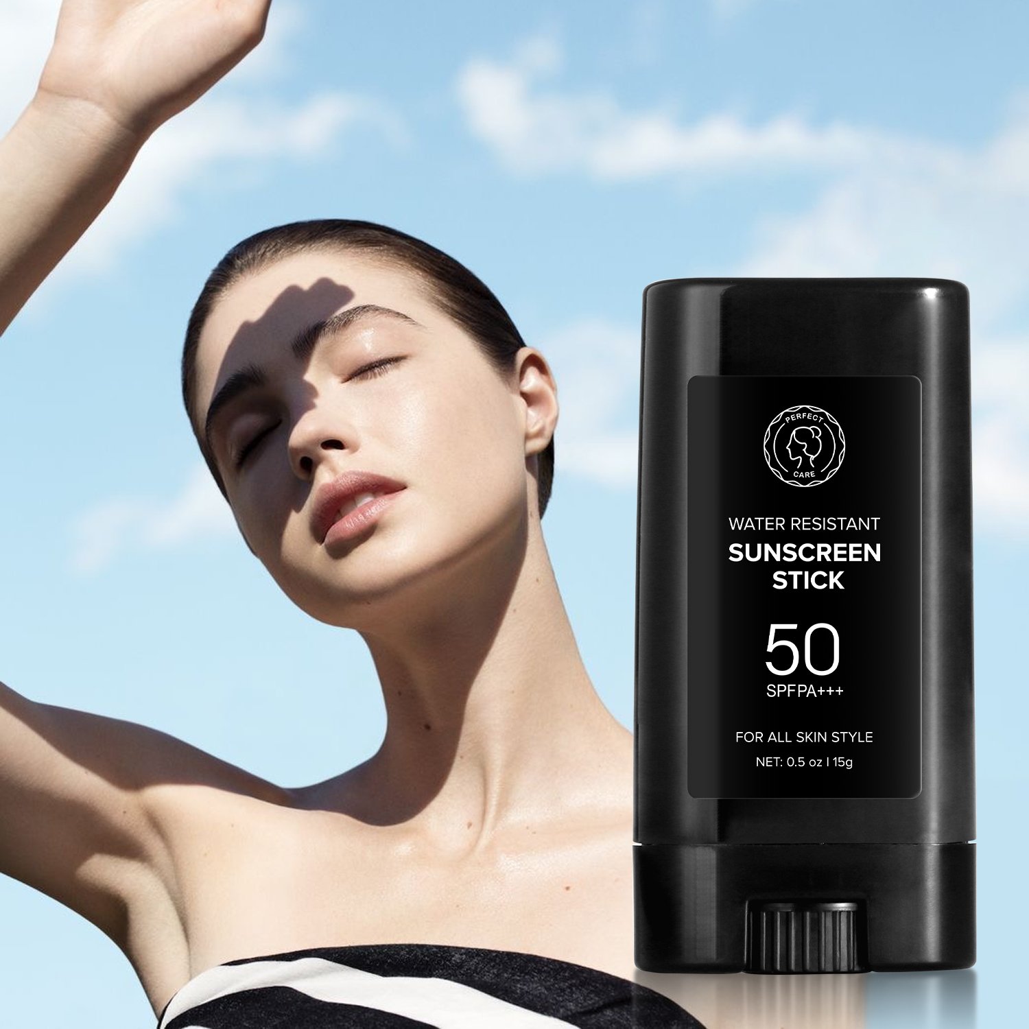 Perfectcare Natural Korean Zinc oxide Skincare Anti UV Sunblock Cream for Face Face Care Water Resistant Sunblock Stick SPF 50