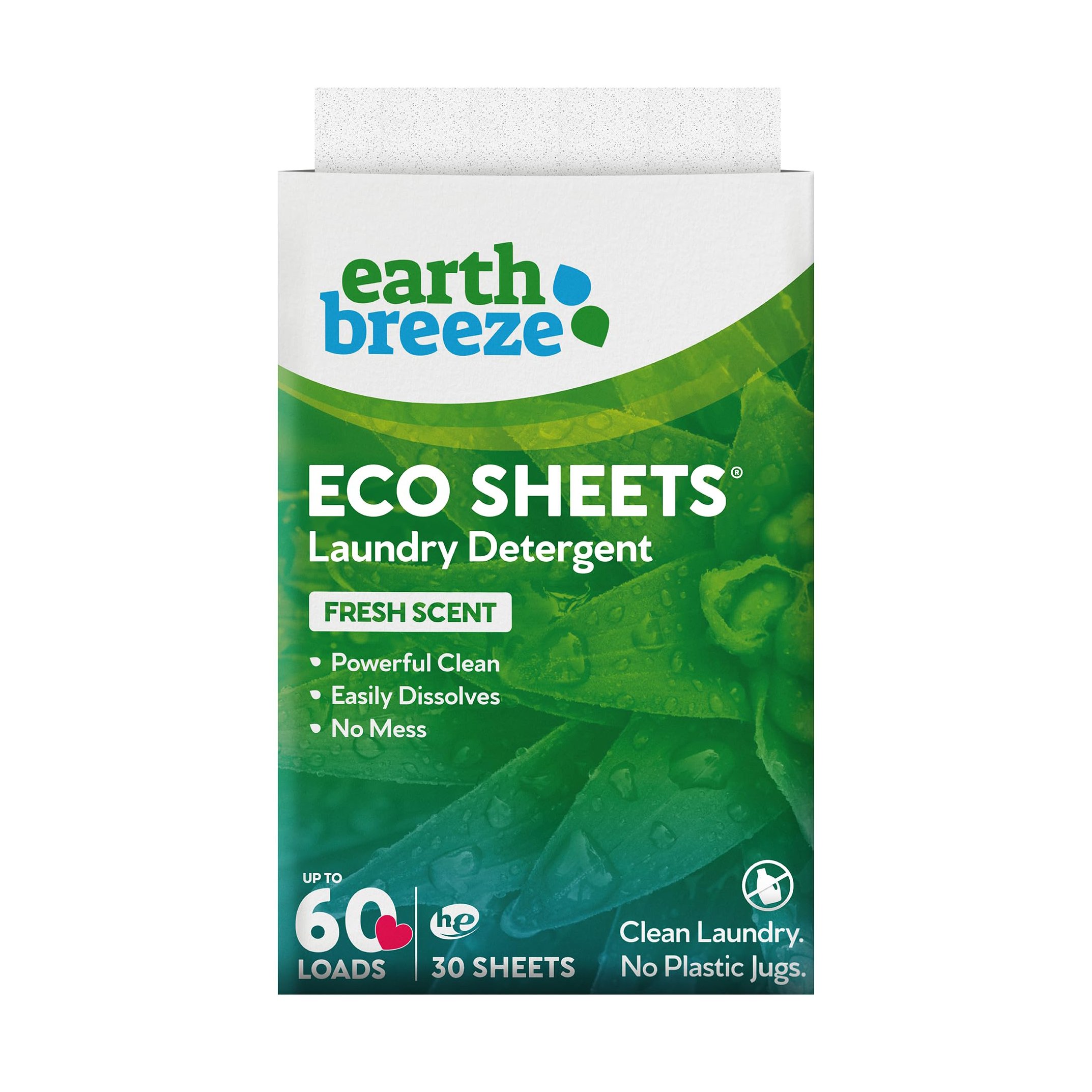 plant-based organic dissolvable eco friendly scented laundry detergent sheets