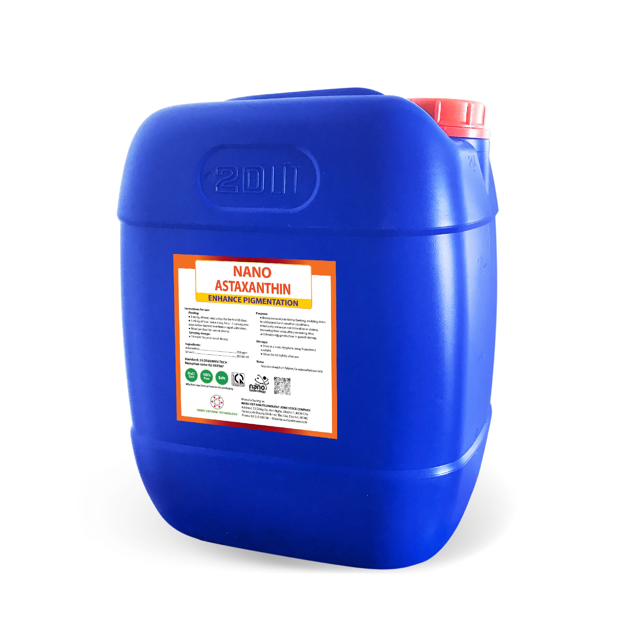 Supply wholesale price Nano Astaxanthin Haematococcus Manufactured by Nano Technology, Enhances Resistance and Pigmentation