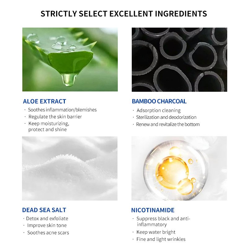 Charcoal Detoxifying cleanser face facial cleanser skincare Blackheads Removal facial wash skin care cleanser face wash