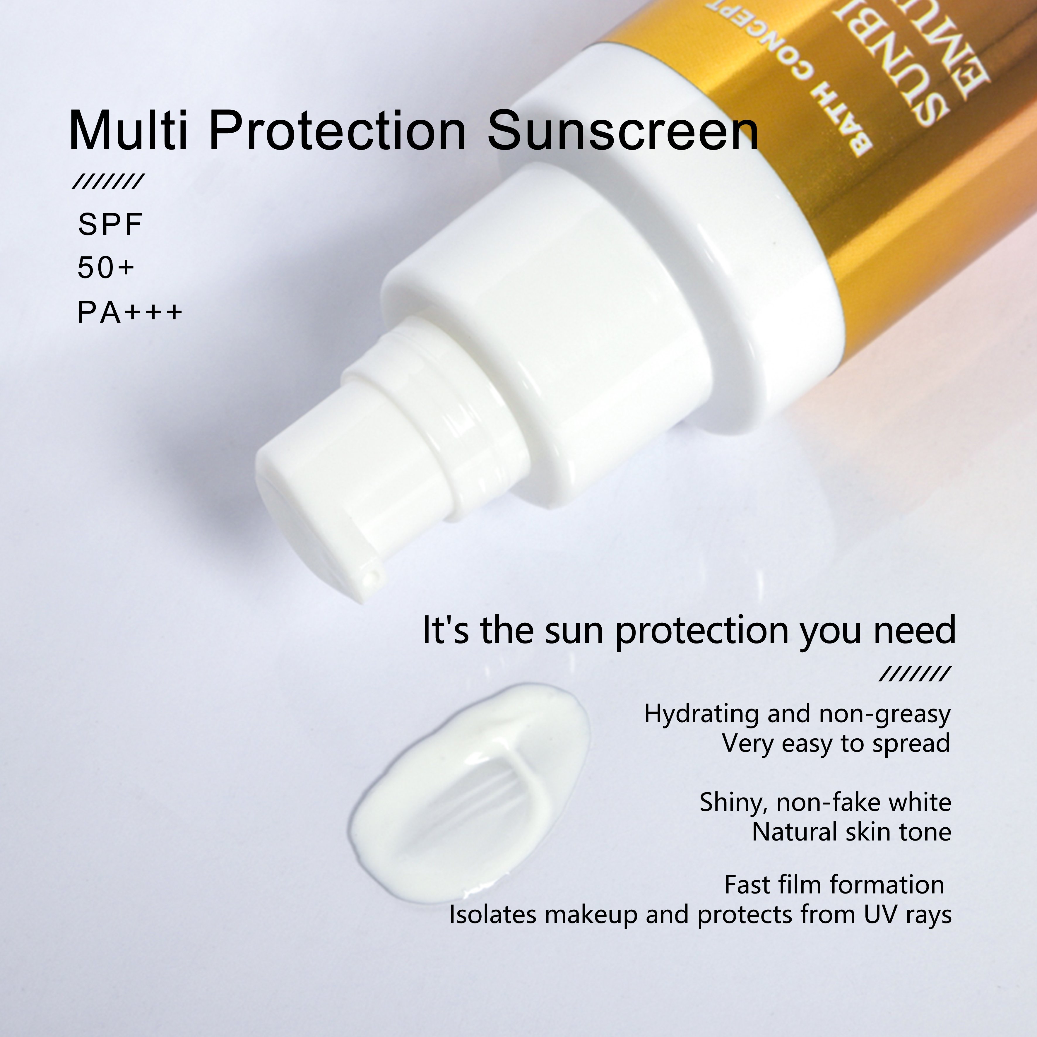 Private label Nicotinamide vegan sunblock spf 50 protector solar spray sunscreen mist reef safe water based sunscreen spray