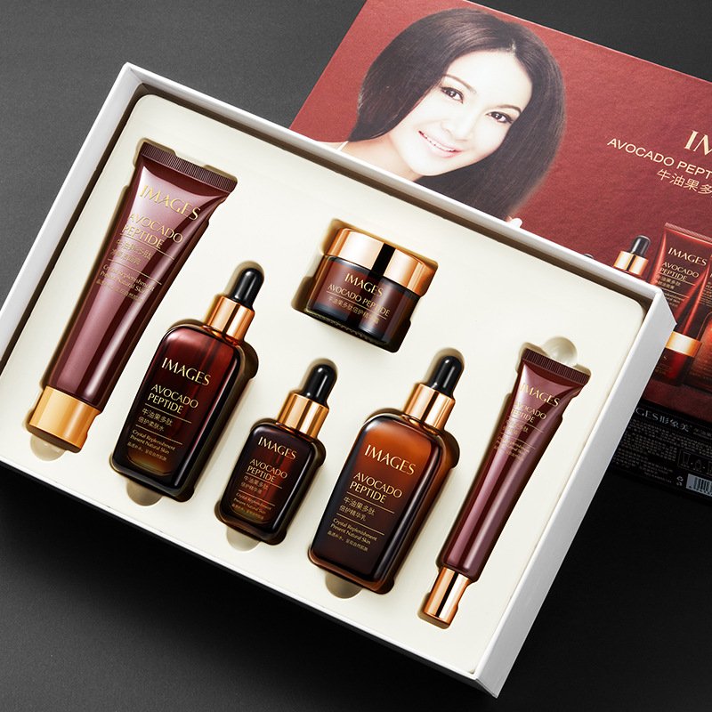 private label Professional IMAGES Avocado Skin Care Anti Aging Whitening Facial Gift Set Organic Face Skin Care Sets