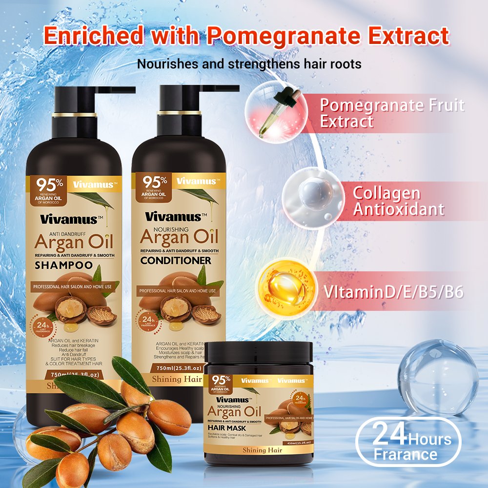 Private Label Wholesale Professional Hair Care Natural Organic Argan Oil Extract Nourishing Shampoo