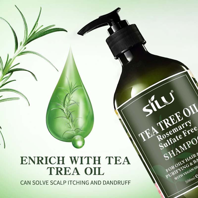 Deep cleaning tea tree oil shampoo sulfate free paraben free keratin repair hair care shampoo