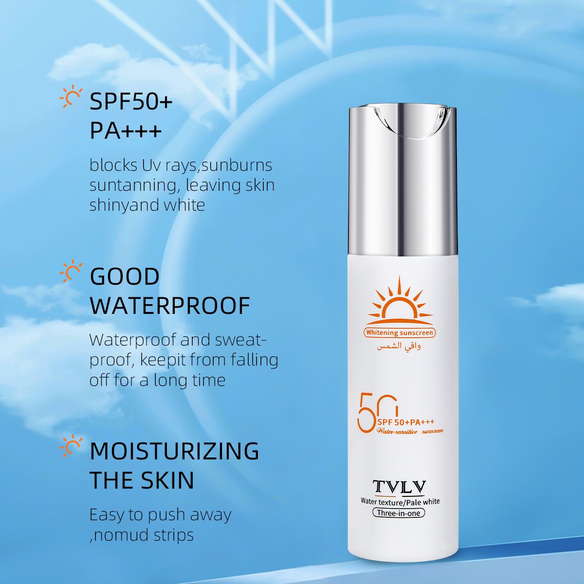 Wholesale Private label sun block cosmetic High sun protection sun cream spf 50+ Anti-uv sunscreen tanning for women face care