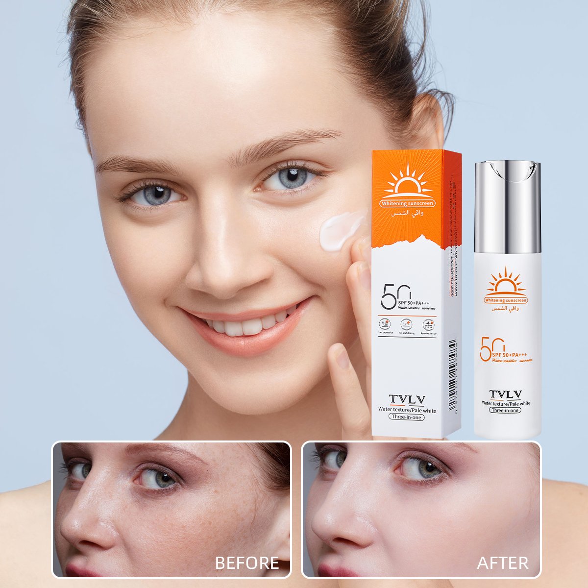 Wholesale Private label sun block cosmetic High sun protection sun cream spf 50+ Anti-uv sunscreen tanning for women face care