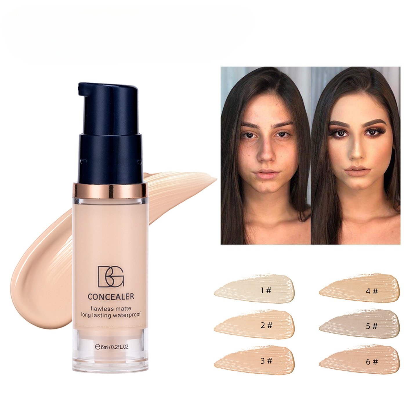 new all-covered waterproof concealer Matte glazed smooth, moisturizing and refreshing blend nourish