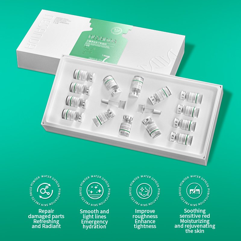 factory wholesale Whitening antioxidant anti-wrinkle skin hydration peptide factor freeze-dried powder serum set private label