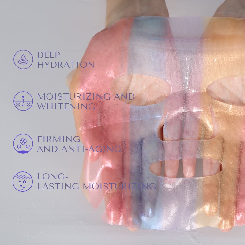 Disposable Beauty Slimming Face Sheet Fashion Color Anti Aging Hydrating Wrinkles Pad Rainbow Style Mask Facial