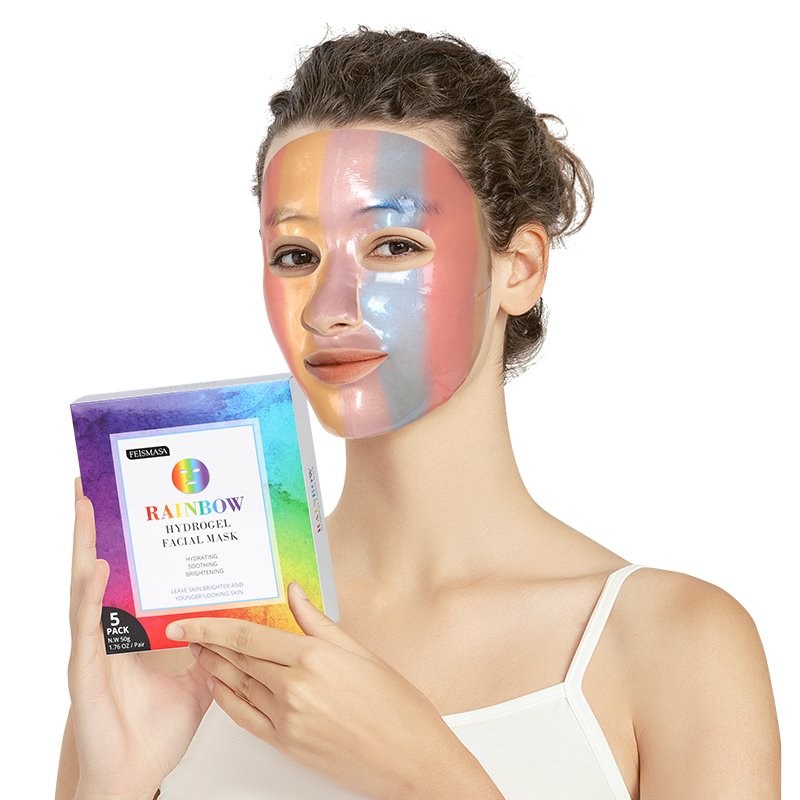 Disposable Beauty Slimming Face Sheet Fashion Color Anti Aging Hydrating Wrinkles Pad Rainbow Style Mask Facial