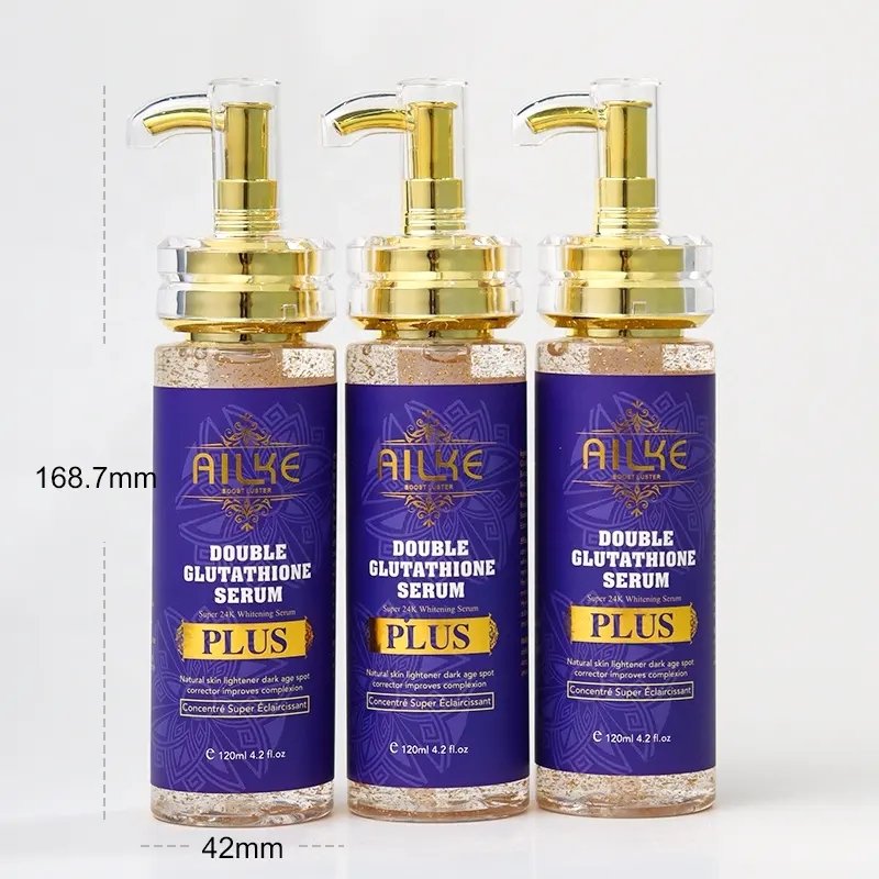 AILKE Whitening Vitamin C Facial Serum Anti Aging 24K Gold Peptide Serum Pore Blackhead Treatment Face Serum