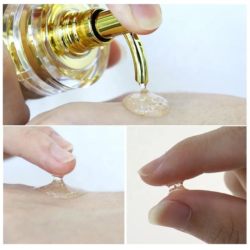 AILKE Whitening Vitamin C Facial Serum Anti Aging 24K Gold Peptide Serum Pore Blackhead Treatment Face Serum