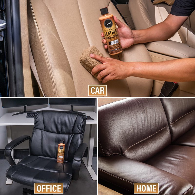 Customized Logo Automotive Car Leather Seat Cleaner And Conditioner Organic Eco Cleaner Leather