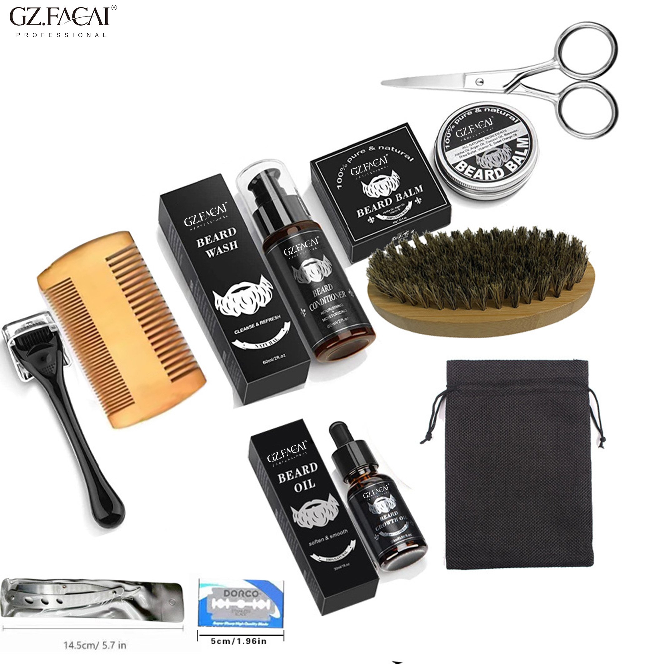 OEM wholesale High quality Premium Men's stylish Complete beard care kit Pamper Your Beard