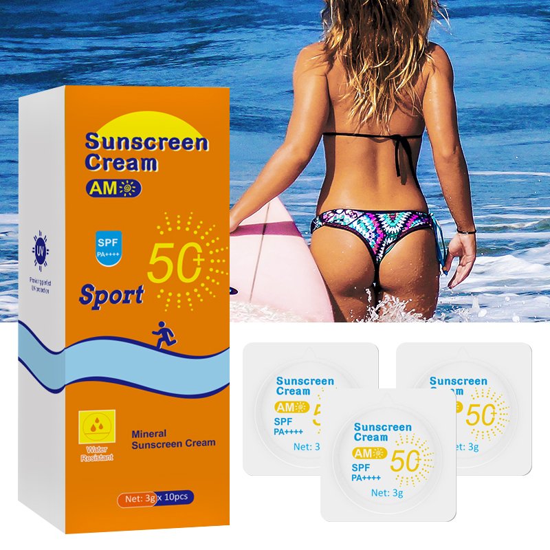 OEM Moisturizer Face Oil-free Waterproof Natural Organic Physical Chemistry Protector Anti Sunburn Portable Sunscreen Cream