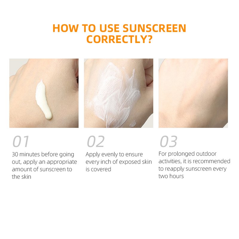 OEM Moisturizer Face Oil-free Waterproof Natural Organic Physical Chemistry Protector Anti Sunburn Portable Sunscreen Cream