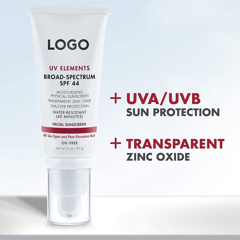 Private Label UV Elements SPF 44 Sunblock Cream Tinted Moisturizer Dry Skin Mineral Facial Sunscreen