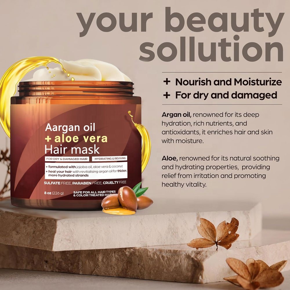 Professional Salon Jojoba Argan Oil Deep Conditioner Natural Hydrating SPA Hair Mask For Weak Hair