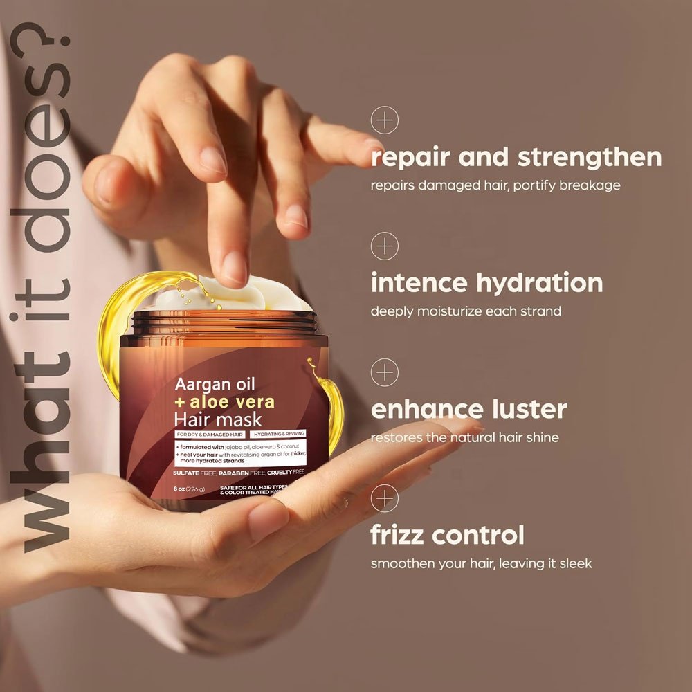 Professional Salon Jojoba Argan Oil Deep Conditioner Natural Hydrating SPA Hair Mask For Weak Hair
