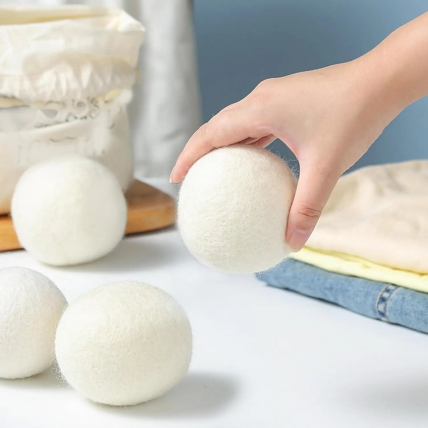 Hot Selling 100%New Zealand Wool Washing Ball Laundry 3 Pack Organic Wool Dryer Balls