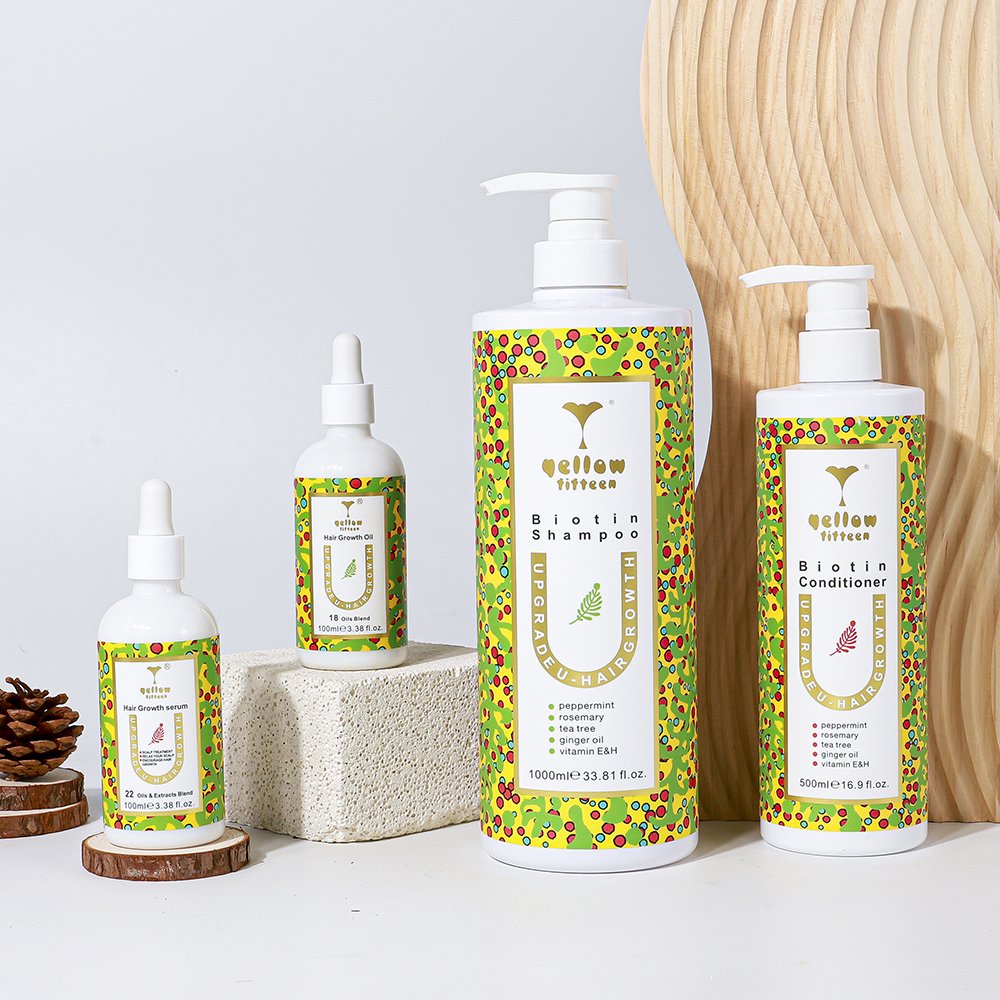 Rosemary peppermint tea tree oil and ginger oil biotin hair growth shampoo hair care set