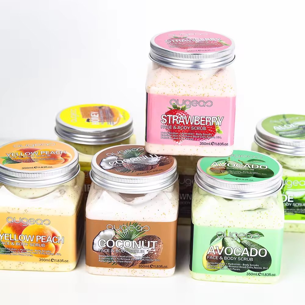 OEM skin care products face and body private label exfoliating organic wholesale sugar whitening body scrub