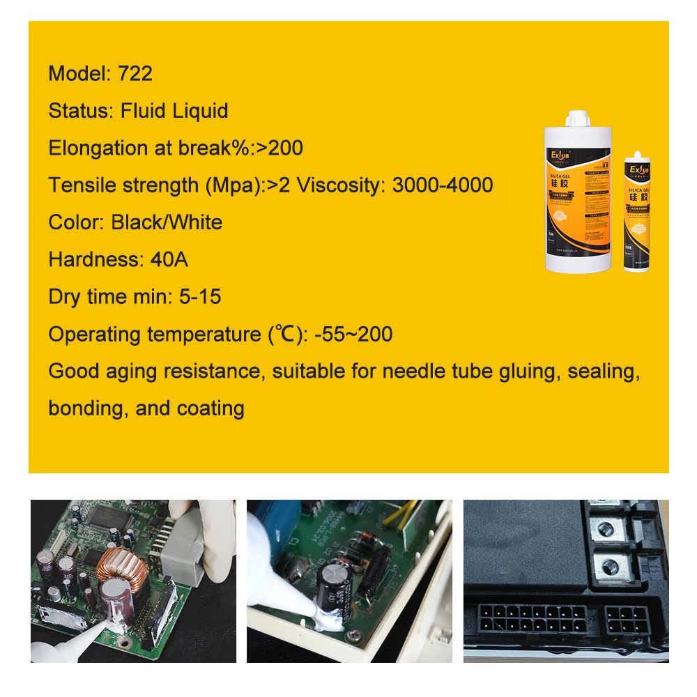 722 methanol type leveling silicone 3000 viscosity anti-aging needle tube gluing, sealing, bonding and coating