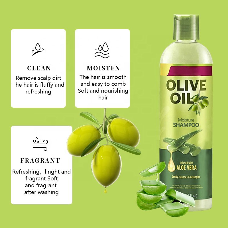 Keratin Private Label Olive Moisturizes Nourished Olive Hair Shampoo And Conditioner Oil Organic Hair Care Set