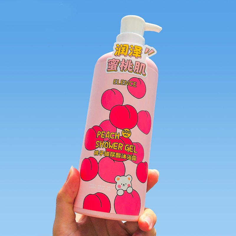 Wholesale natural body wash organic kiwi cherry whitening moisturizing body wash scrub shower gel